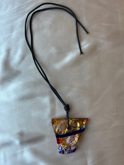 Glass Artsy Pendant Necklace