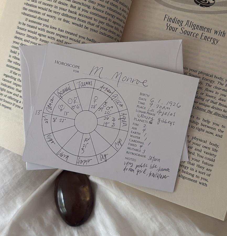 Handwritten Horoscope Postcard